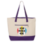 Zippered Canvas Tote Bag - DTF NOVA