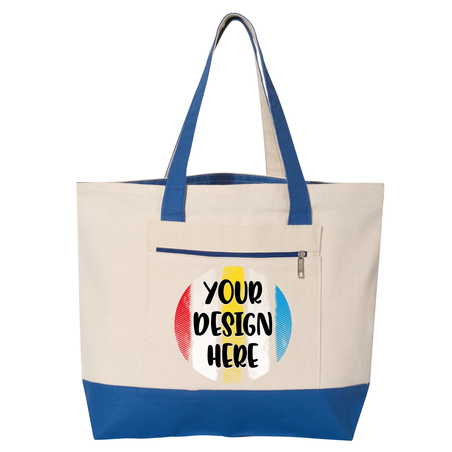 Zippered Canvas Tote Bag - DTF NOVA