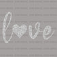 Valentine Love Heart Glitter DTF Transfer – Ready to Press - DTF NOVA - Ready DTF Transfers - NOVA DTF
