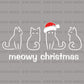 Meowy Christmas Cat DTF Transfer – Ready to Press Heat Transfers