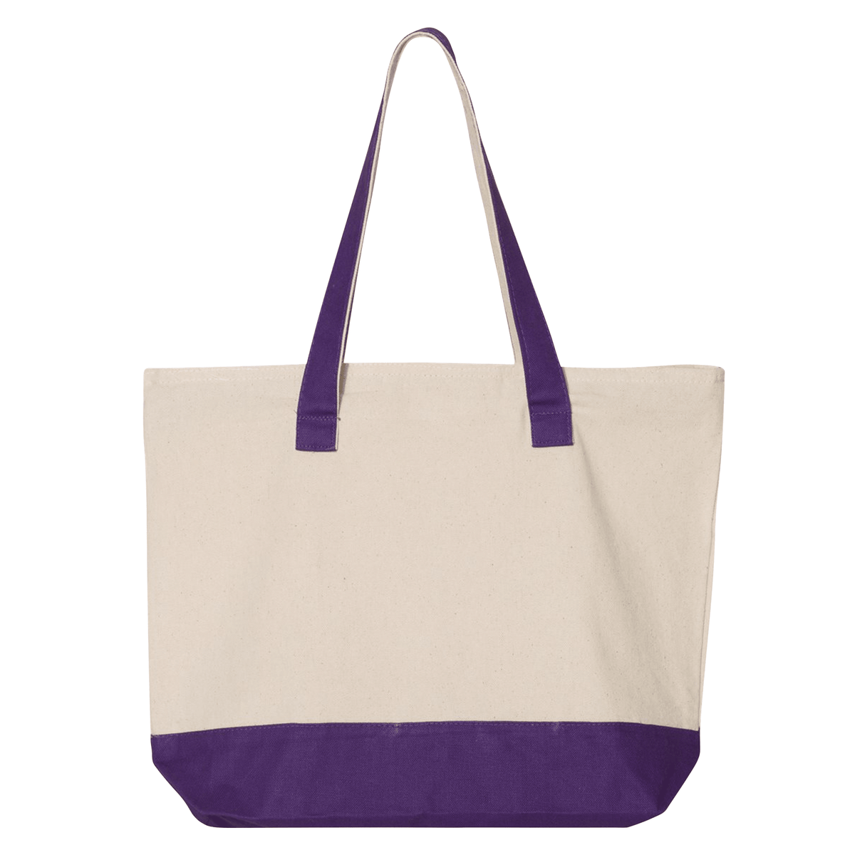 Custom printed Medium Zippered Canvas Tote Bag