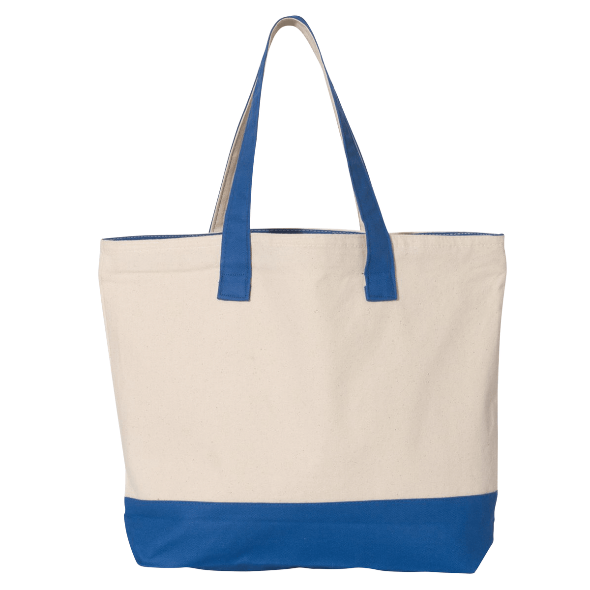 Custom printed Medium Zippered Canvas Tote Bag