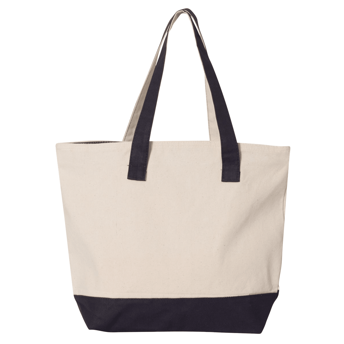 Custom printed Medium Zippered Canvas Tote Bag