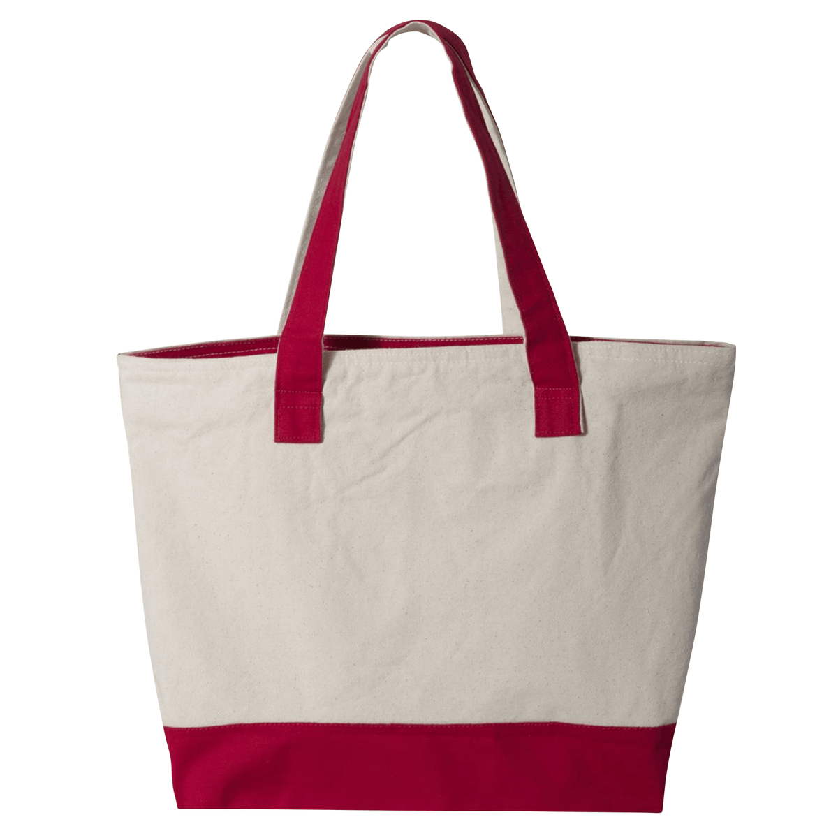 Custom printed Medium Zippered Canvas Tote Bag