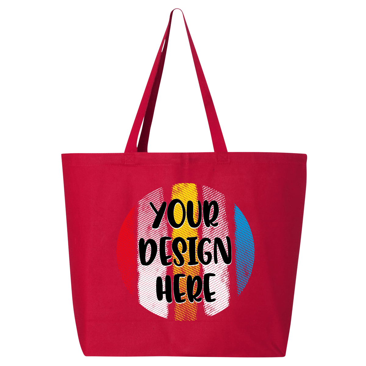 Custom printed Canvas Tote Bag – Red