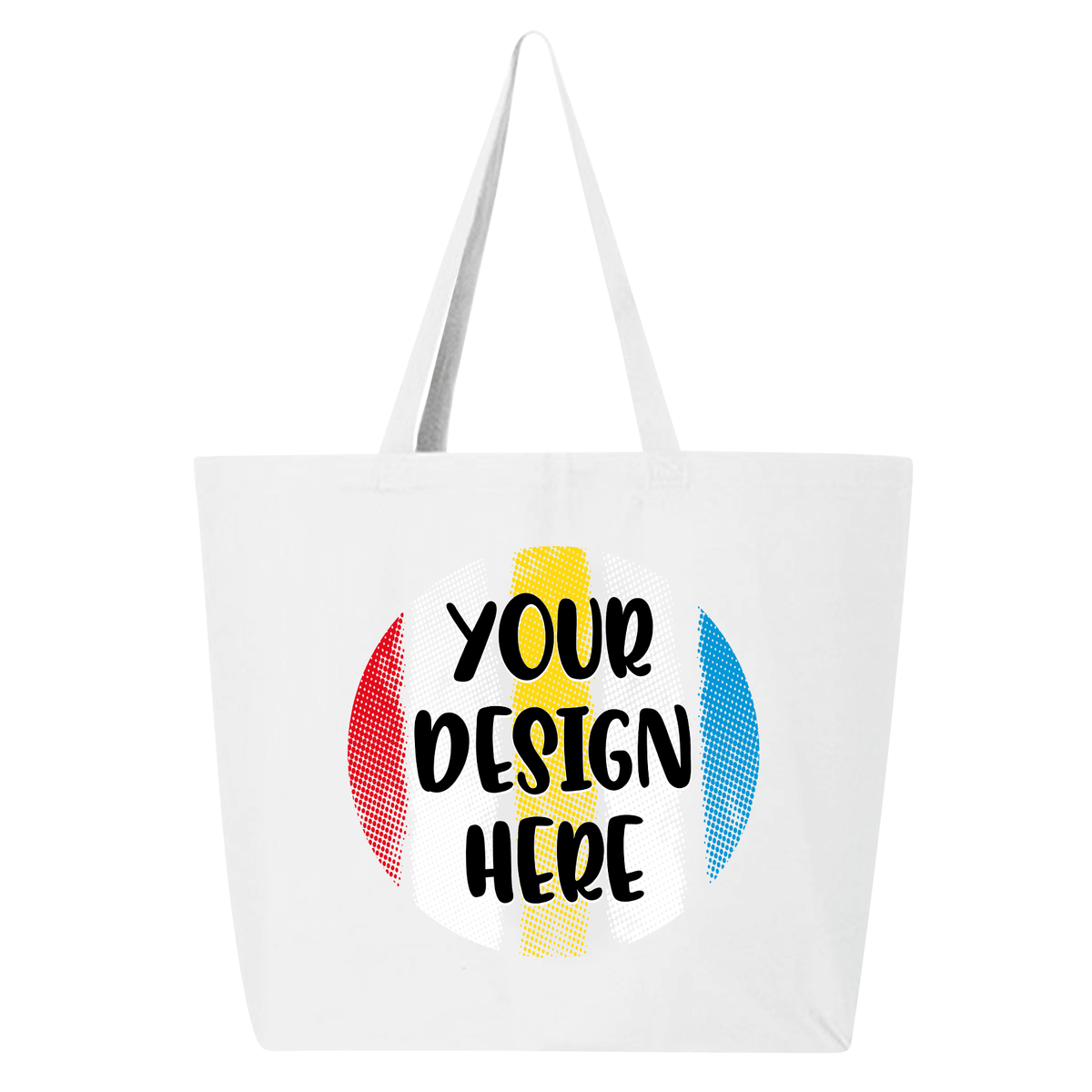 Custom printed Jumbo Canvas Tote Bag – White